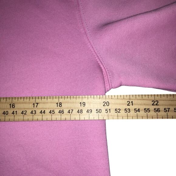 Smurfs Pink Sweatshirt Women's Size M Retro 90s Y2K Butterfly Mushroom Nature - Picture 5 of 6